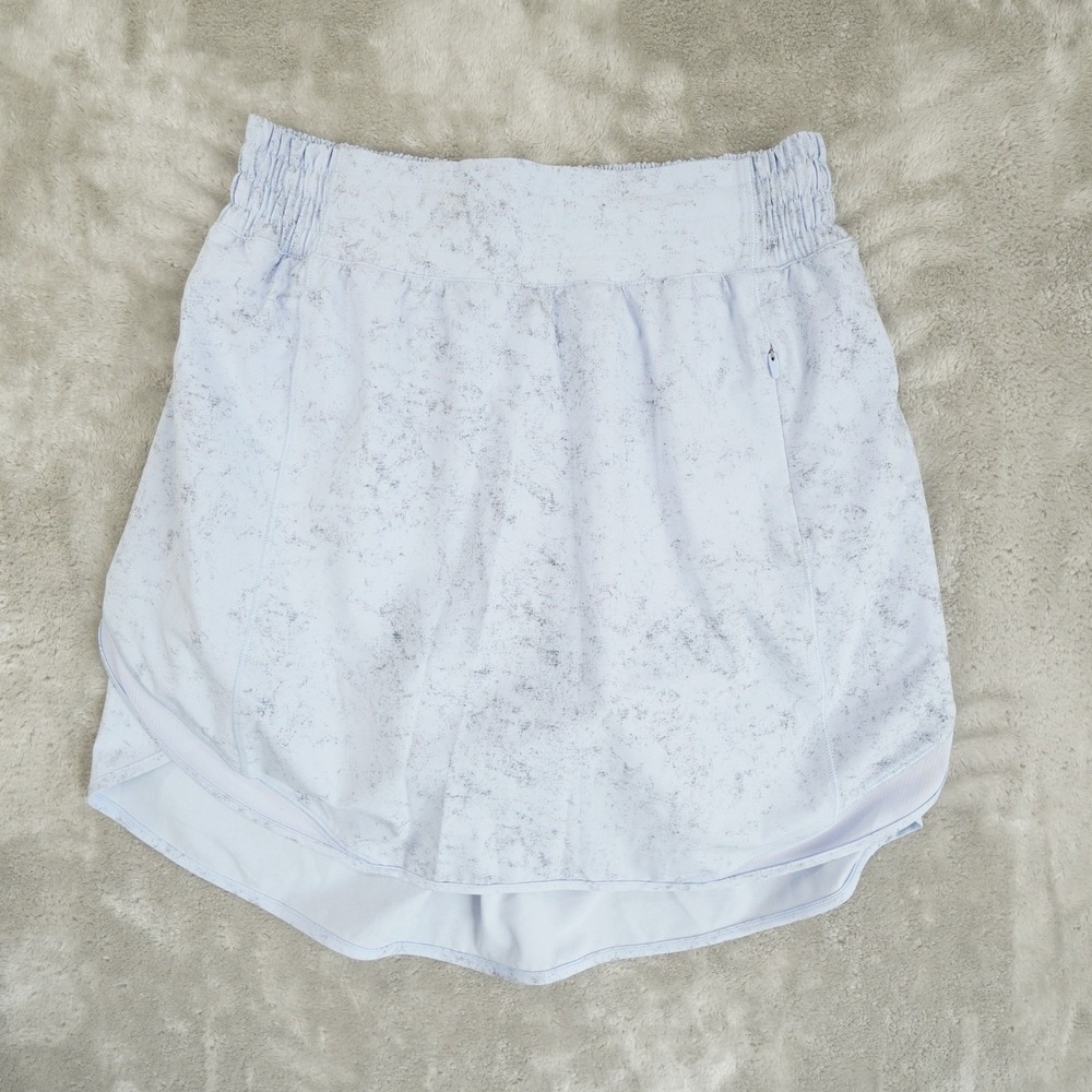 Lululemon Hotty Hot HR Skirt Women's 4 Skort Light Purple Abstract Golf Tennis